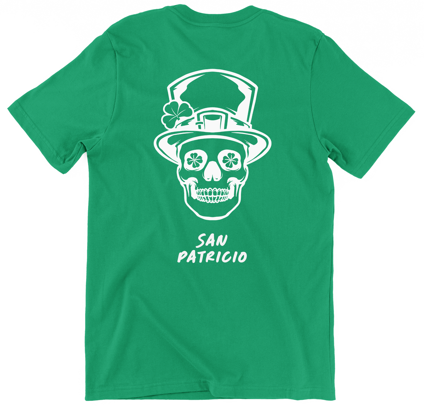 Men's St. Patrick's Day Shirt - San Patricio with Metallic Mexican Skull