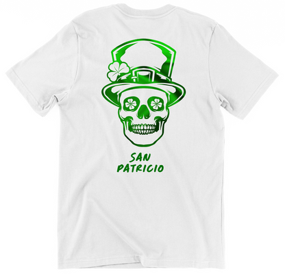 Men's St. Patrick's Day Shirt - San Patricio with Metallic Mexican Skull